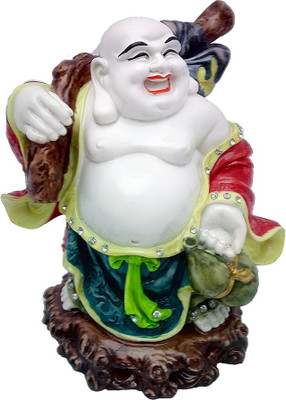 

Art N Hub Laughing Buddha - Handicraft Decor Statue (H-24cm) Decorative Showpiece - 24 cm(Polyresin, Multicolor)