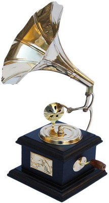 

Onlineshoppee gramophone Decorative Showpiece - 22 cm(Wooden, Black)