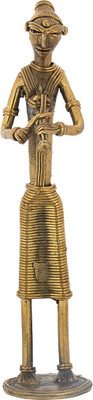 

Vidushi Dhokra Art Bell Metal Decorative Showpiece - 24.5 cm(Alloy, Yellow)