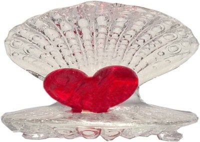 Somil Valentine Red Heart In Sheep Crystal-18 Decorative Showpiece  -  11.5 cm(Polyresin, White, Red)