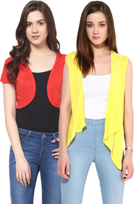 

Trend18 Women's Shrug, Red;yellow