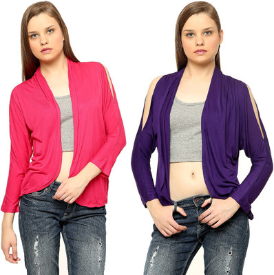 

Vvoguish Women's Shrug, Pinkpurple12