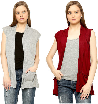 

Vvoguish Women's Shrug, Grey8;maroon