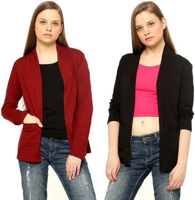 

Vvoguish Women's Shrug, Blackmaroon37