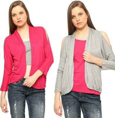 

Vvoguish Women's Shrug, Greypink10