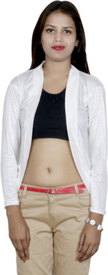 

IndiWeaves Women's Shrug, White