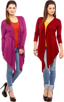 

Vvoguish Women's Shrug, Maroon;red22