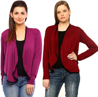 

Vvoguish Women's Shrug, Maroonpink53