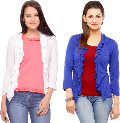 

Vvoguish Women's Shrug, Blue;white28