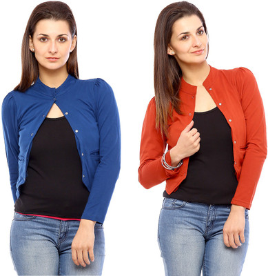 

Vvoguish Women' Shrug, Blue33;red