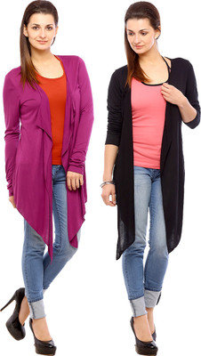 

Vvoguish Women's Shrug, Black;red23