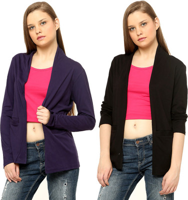 

Vvoguish Women's Shrug, Blackblue38
