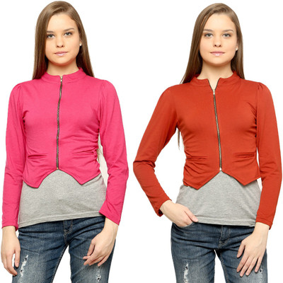 

Vvoguish Women's Shrug, Pink;red45