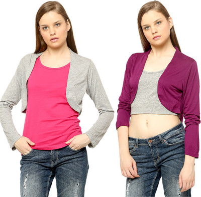 

Vvoguish Women' Shrug, Grey;red55