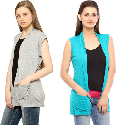 

Vvoguish Women's Shrug, Blue;grey13