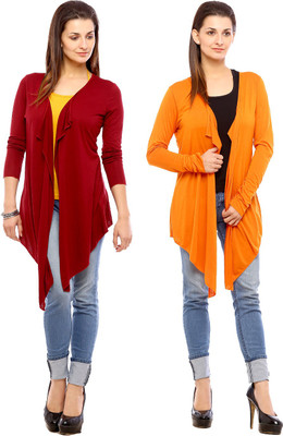 

Vvoguish Women's Shrug, Maroon;orange27