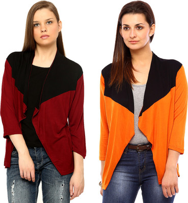 

Vvoguish Women's Shrug, Maroonorange61