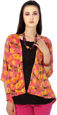 

Akkriti by Pantaloons Women's Shrug, Coral