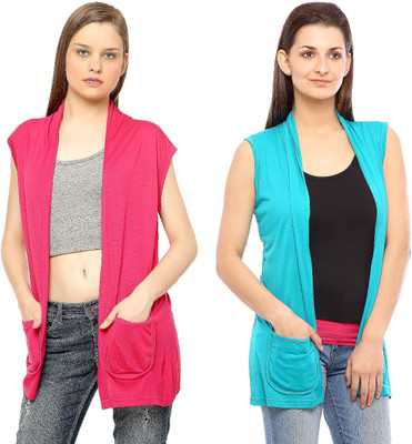 

Vvoguish Women's Shrug, Blue8;pink