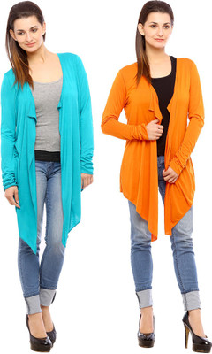 

Vvoguish Women's Shrug, Blue32;orange