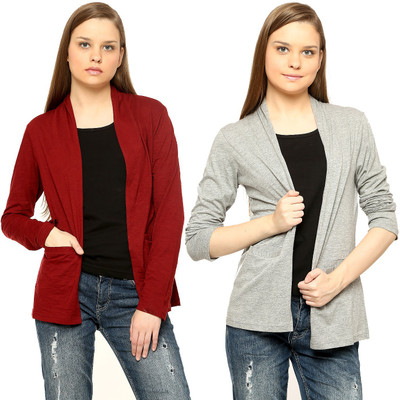 

Vvoguish Women's Shrug, Greymaroon40
