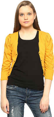 

Vvoguish Women's Shrug, Yellowd
