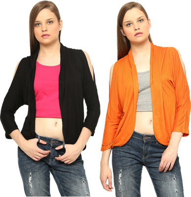 

Vvoguish Women's Shrug, Blackorange3