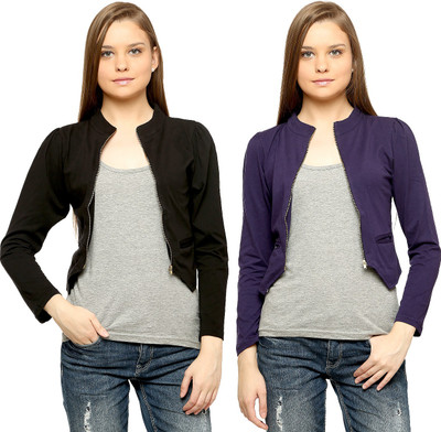 

Vvoguish Women's Shrug, Black;blue36