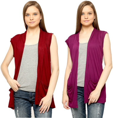 Vvoguish Women's Shrug, Maroon15;red