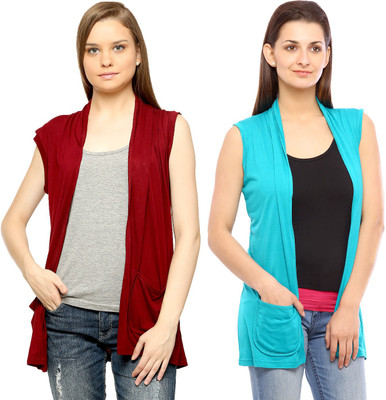 

Vvoguish Women' Shrug, Blue;maroon14