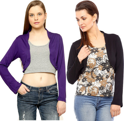 

Vvoguish Women's Shrug, Black;blue48