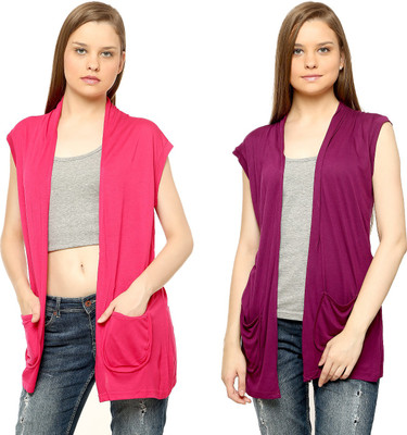 

Vvoguish Women's Shrug, Pink;red11