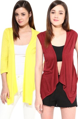 

Trend18 Women's Shrug, Maroon;yellow