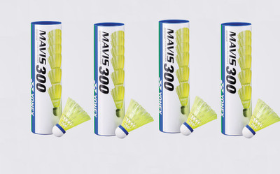 

Yonex Mavis 300 Nylon Shuttle - Yellow(Slow, 75, Pack of 4)