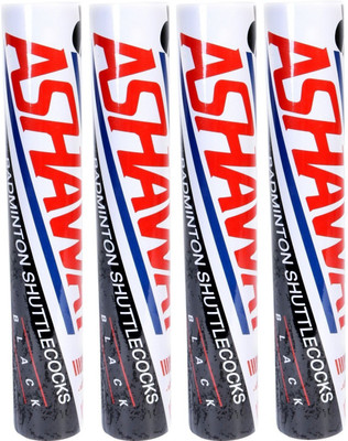 

ASHAWAY Black(4 Dozen pack) Feather Shuttle - White(Medium, 77, Pack of 4)