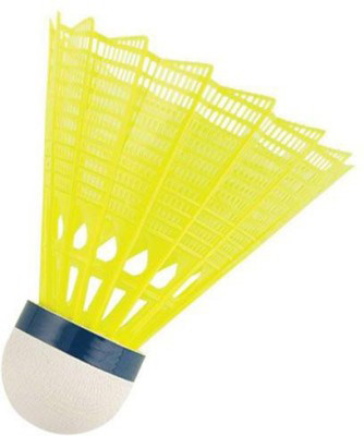 

Monika Sports moni Plastic Shuttle - Yellow, White(Medium, 77, Pack of 6)