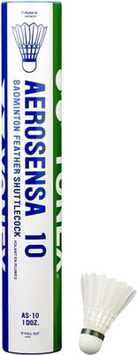 

Yonex AS-10 Feather Shuttle - White(Medium, 77, Pack of 12)