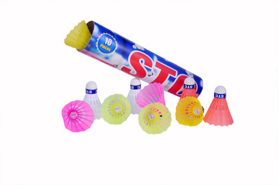 

STC Plastic Coloured Shuttle cock Plastic Shuttle - Multicolor(Medium slow, 76, Pack of 10)