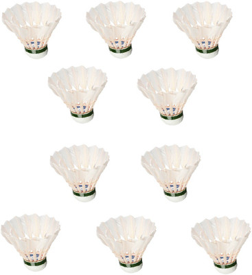 

KAMACHI Playfast Badminton Feather Shuttle - Multicolor(Medium, 77, Pack of 10)