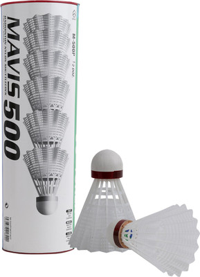 

Yonex Mavis 500 Red Cape Nylon Shuttle - White(Fast, 79, Pack of 6)