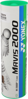

Yonex Mavis 2000 Nylon Shuttle - White(Medium, 77, Pack of 6)