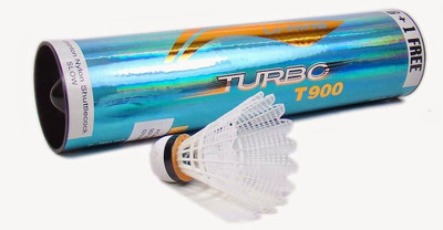 Li Ning Turbo T900 Nylon Shuttle White Medium, 77, Pack of 7