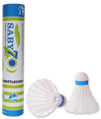 

Brawn Saby 70 Feather Shuttle - White(Medium Fast, 78, Pack of 10)