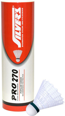 

Silver's Pro 270 Nylon Shuttle - White(Slow, Pack of 6)