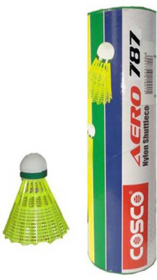 

Cosco Aero 787 Shuttle Cock Nylon Shuttle - Multicolor(Slow, 75, Pack of 12)