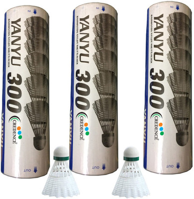 

Credence Yanyu 300 Nylon Shuttle - White(Medium, 77, Pack of 18)