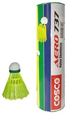 

Cosco Aero 737 Yellow Shuttle Cock Nylon Shuttle - Yellow(Slow, 75, Pack of 12)