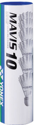 

Yonex Mavis 10 Nylon Shuttle - White(Slow, 75, Pack of 6)