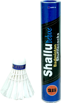 

SII Shallu Deluxe Feather Shuttle - White, Brown(Medium, 77, Pack of 10)