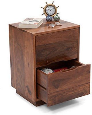 

Urban Ladder Zephyr Solid Wood Bedside Table(Finish Color - Teak)